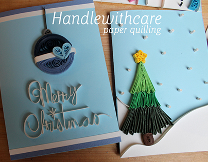 Paper quilling christmas card