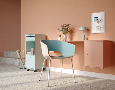 Lifestyle CGI of Sleek Chair Design