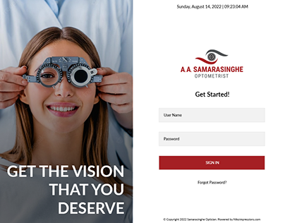 Samarasinghe Optician Application