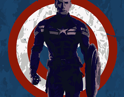 Captain America - vector poster