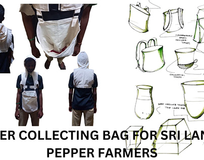 Pepper collecting bag for Sri Lankan pepper farmers