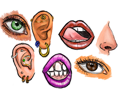Mouths and eyes and nose