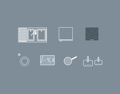 Household objects icon pack