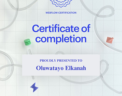 HURRAY!! PROUDLY CERTIFICATE OF COMPLETION FOR WEBFLOW
