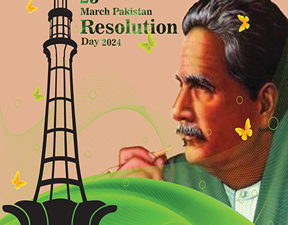 Pakistan Resolution Day 2024 social Media Post