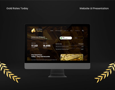 Gold Rates Website UI Presentation