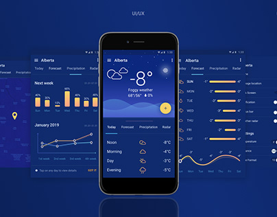 Weather UI/UX app design