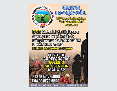 Cartaz para Grupo de Escoteiro Caio Viana