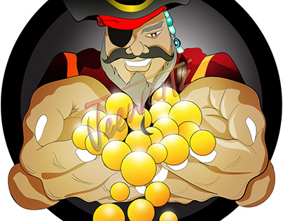 Pirate, Seamen, Mascot, Concept freehand Illustration