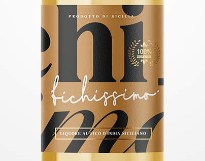 Label Design for Liquor Al Fico D'India Siciliano