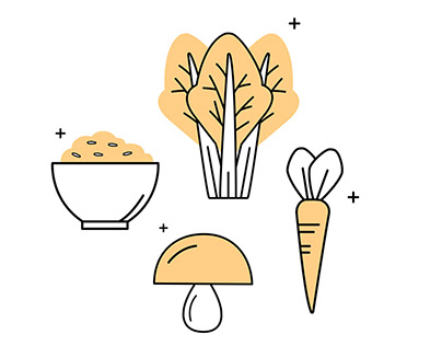 Food pictogram set