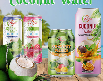 Pure coconut water drink an tropical juice