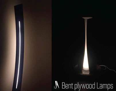 Bent plywood lamps