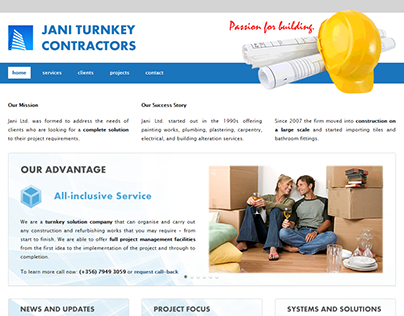 Jani Turnkey Contractors Website Design