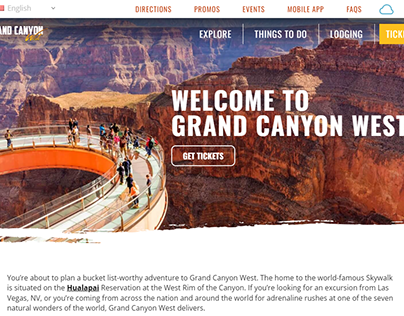 Grand Canyon West Website