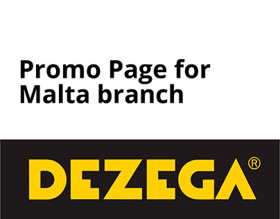 Landing page with catalog filter Dezega.mt
