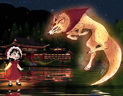 Red Riding Hood calls Fox Spirit (Huli Jing/Kitsune)