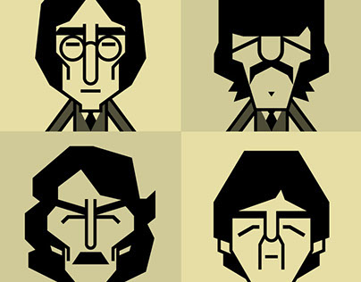 The Beatles Vector Graphic Caricature