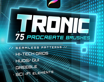 T R O N I C - 75 Hi-Tech Procreate Brushes