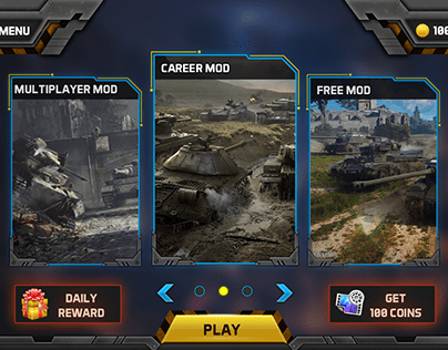 Tank Robot War Game UI/UX