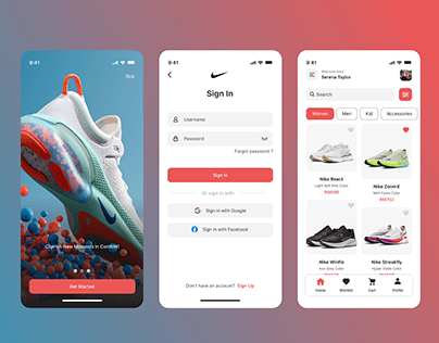 Nike Sneaker App UI