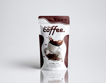 Coffee Pouch Label Design Template