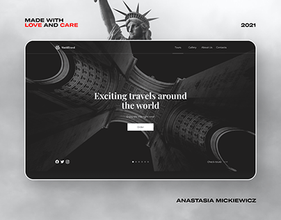 Landing page for tourist agency
