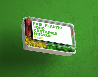 Free Plastic Food Container Mockup