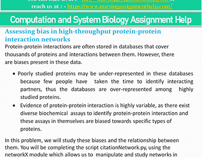 Computation and System Biology Assignment Help