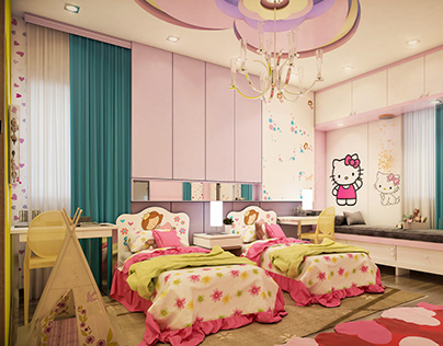 Twin Girl Bedroom