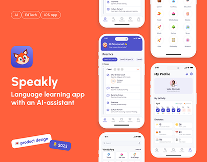 Project thumbnail - Speakly — AI-Powered Language Learning — UI/UX Design