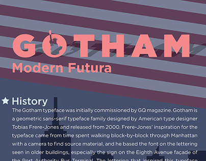Gotham typeface poster