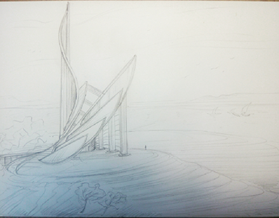 Sailing club. Abstract sketch. 22.03.2020.
