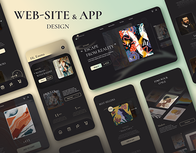UX/UI Design | Web-site & mobile app of paintings shop