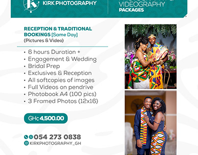 KIRK Photography Packages Flyer Design