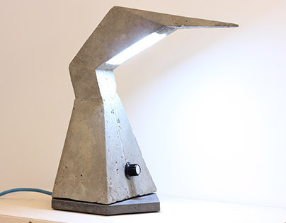 Concrete LED Desk Lamp