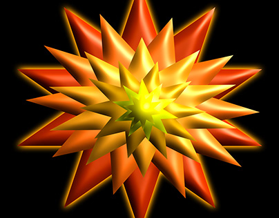 Vektorgrafik Sternförmig in Gelb bis Orange
