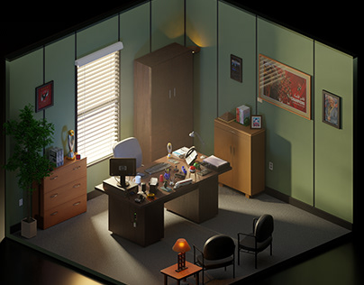 3D Isometric Office (The Office, Dunder Mifflin)