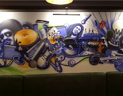 Restaurant Wall Mural By Artist G.S Arora