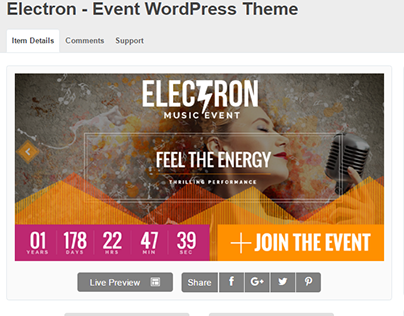 Electron - Event WordPress Theme