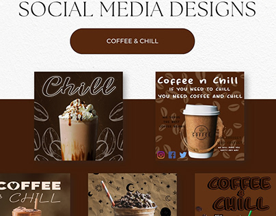 Coffee and chill coffee shop social media designs