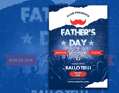 Father's Day Special Party Flyer Template