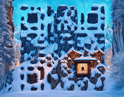 Winter Cabin QR-code