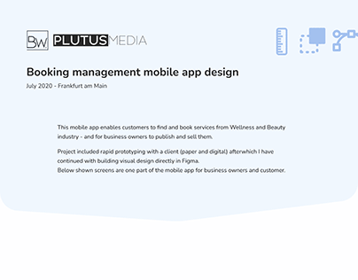 Booking management app - mobile design