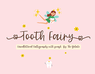 Tooth Fairy Handlettered Calligraphy with Swashes