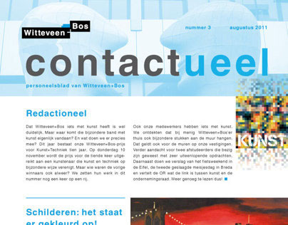 Personeelsblad Witteveen+Bos 'Contactueel'