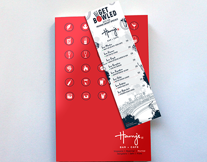 Harry's Bar + Kitchen - Menu Card Design.