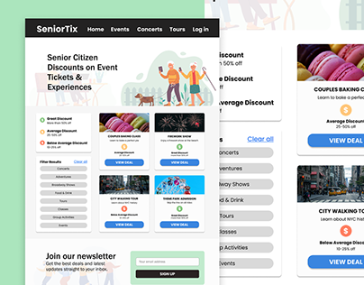 SeniorTix Website Redesign