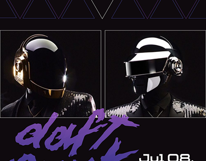 Daft Punk concert poster