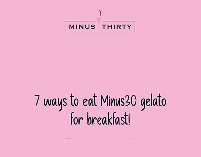Minus30 - 7 Ways to eat gelato.
